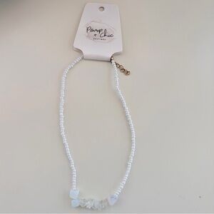 NWT Pomp + Chic Boutique Pearlized Beaded Necklace